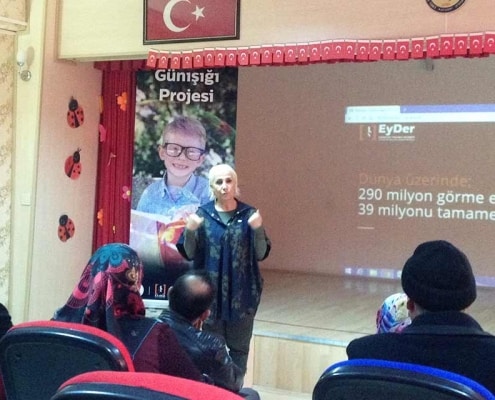 Engelsiz Yaşama Derneği - Emel Tarman Görme Engelliler Okulu'nda "Az Görenler"e yönelik "Günışığı" Eğitimlerini verdi (2018)